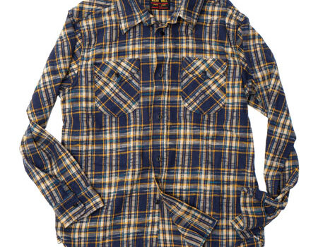 502655 SLUBBY FLANNEL SHIRT NAVY(3colors)